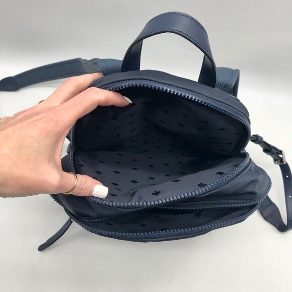 Kate Spade Navy Blue Nylon Karissa Backpack - Picture 11 of 12